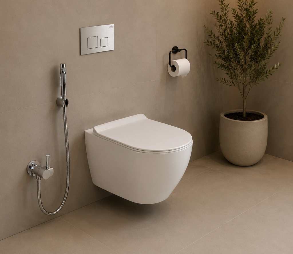 Hindware One-piece Wall Mounted Commode Essence Neo