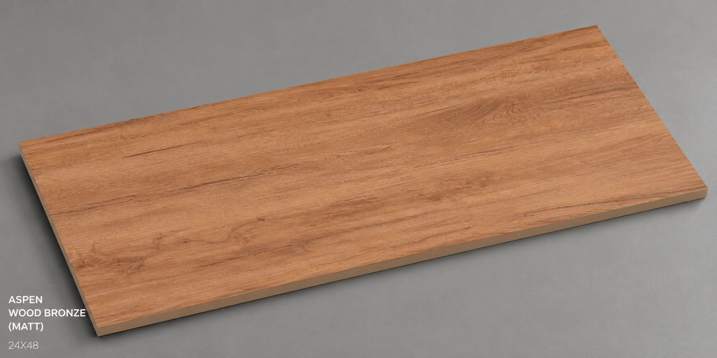 24X48 Tile  ASPEN  WOOD BRONZE  (MATT) Vitrified Body -Box-2pieces-
