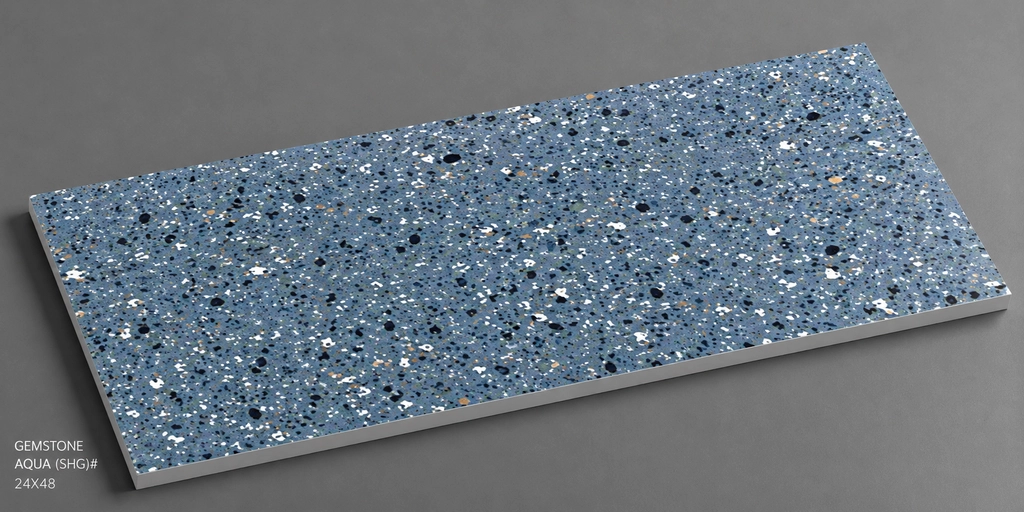 24X48 Tile GEMSTONE  AQUA (SHG)# Vitrified Body -Box-2pieces-