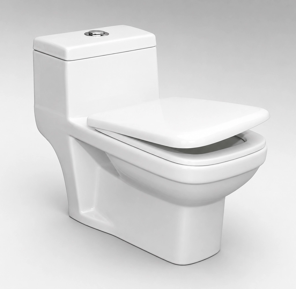 PREMIUM GRADE FLOOR MOUNTED ONE PIECE ("S" TRAP ) 102 - PREMIUM GRADE FLOOR MOUNTED ONE PIECE ("S" TRAP ) Western Commode (WHITE)