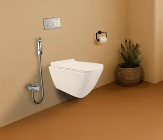Hindware One-piece Wall Mounted Commode Prima