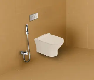 Hindware One-piece Wall Mounted Commode Fabio Neo
