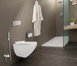 Hindware One-piece Wall Mounted Commode Elegance Aura