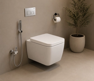 Hindware One-piece Wall Mounted Commode Starc