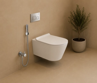Hindware One-piece Wall Mounted Commode Fabio Neo