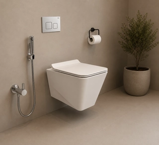 Hindware One-piece Wall Mounted Commode Delta