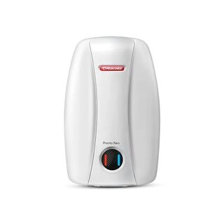 Racold PRONTO NEO Electric Instant Water Heater 3L – Vertical Geyser for Bathrooom, Anti Backflow System, 3 Safety Levels, Rust Proof Body, Faster Heating, with Fire Retardant Cable, White