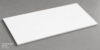 24X48 Tile PLAIN  WHITE  (MATT) Vitrified Body -Box-2pieces-