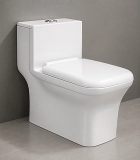 PREMIUM GRADE FLOOR MOUNTED ONE PIECE ("S" TRAP ) 104 - PREMIUM GRADE FLOOR MOUNTED ONE PIECE ("S" TRAP ) Western Commode (WHITE)
