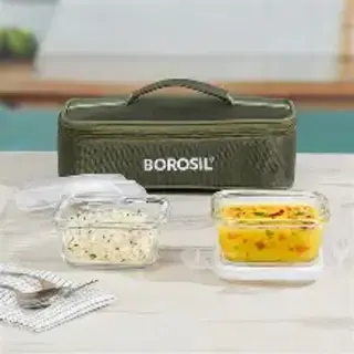 EATEASY SQUARE GLASS LUNCH BOX FLAT