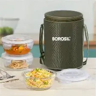 EATEASY ROUND GLASS LUNCH BOX