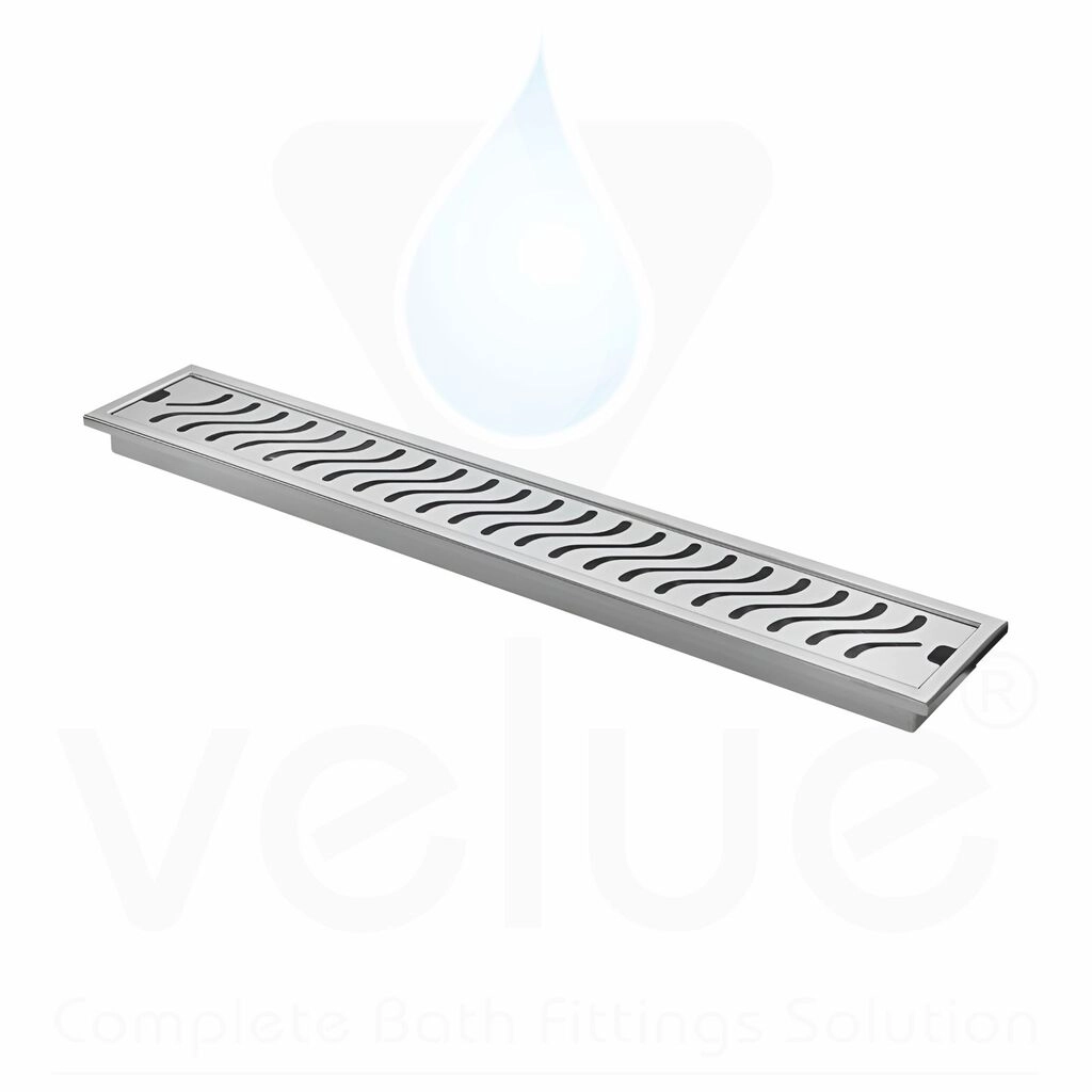 Wave Shower Drain Channel