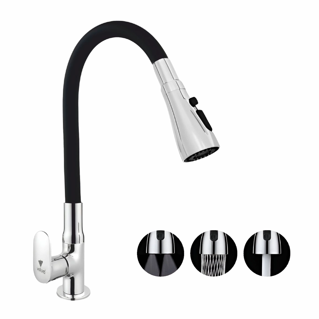 Swan Neck Fynix Three Flow Mode (Black)
