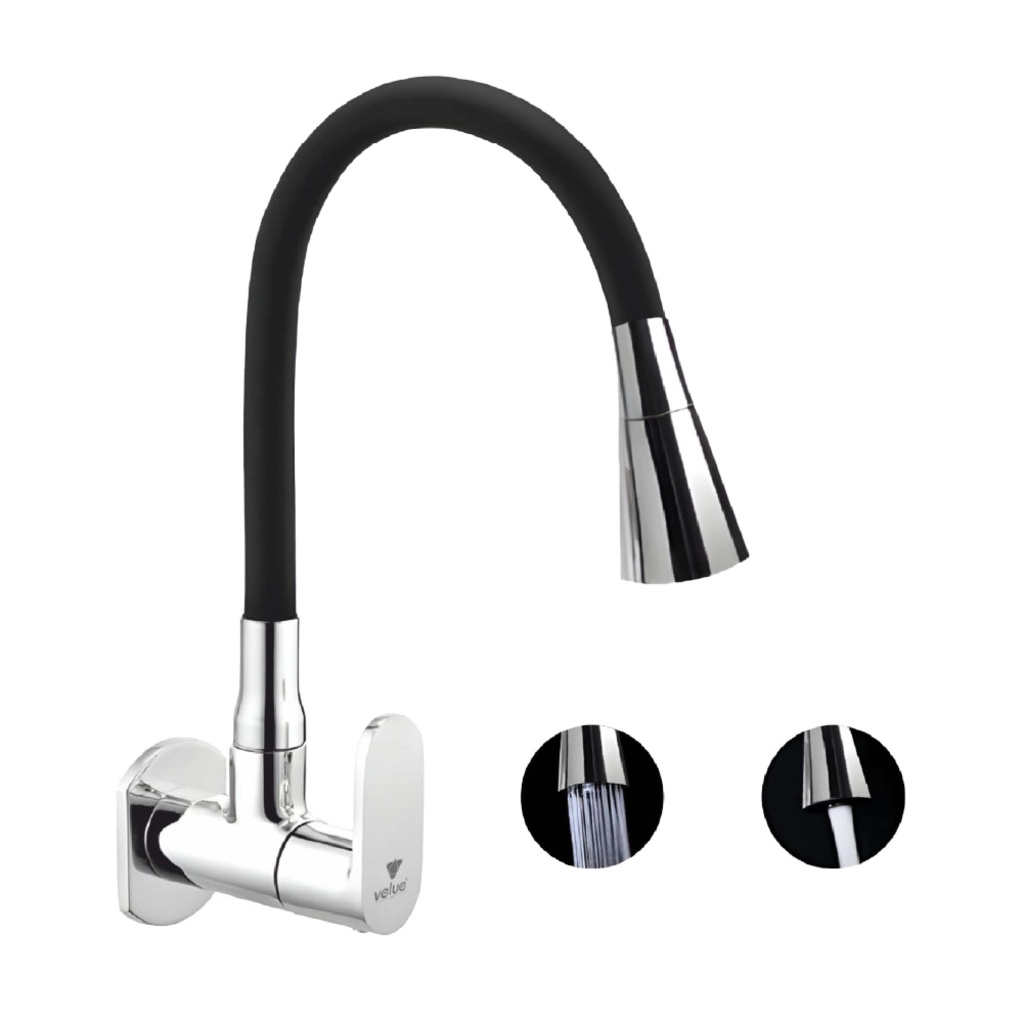 Sink Cock With Shower Duel Flow (CP Black)