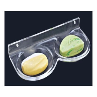 Acrylic Double Soap Dish (Round)-(Round) - HFA04
