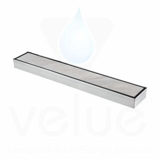 Tile Insert Shower Drain Channel Side Hole-(4 Inches x 48 Inches) - V49150