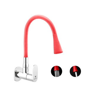 Sink Cock With Shower Duel Flow (Red)-V98140