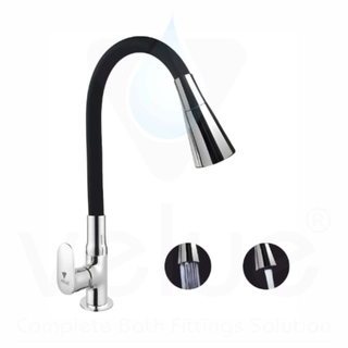 Swan Neck With Shower Duel Flow (CP Black)-V98520