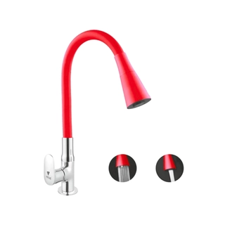 Swan Neck With Shower Duel Flow (Red)-V98240