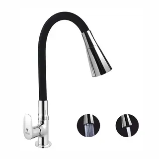 Swan Neck With Shower Duel Flow (CP Black)-V98520