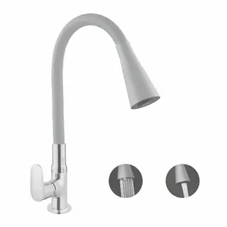 Swan Neck With Shower Duel Flow (Grey)-V98220