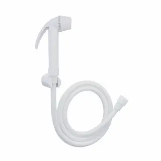 Health Faucet (Roca White) With 1 Meter SS Tube & Hook-V15060