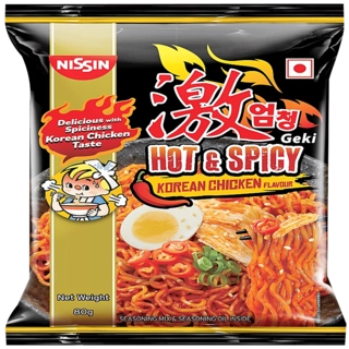 NISSIN HOT&SPICY KOREAN CHICKEN NODL.80G