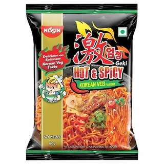 NISSIN HOT&SPICY KOREAN VEG NOODLES 80GM