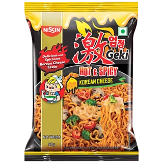 NISSIN HOT&SPICY CHEESE NOODLE 80G