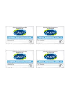 CETAPHIL CLEANSING & MOISTURISING BAR 100G X 4