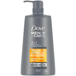 DOVE MEN CARE THICK & STRONG 2 IN 1 SHAMPOO + CONDITIONER 650ML