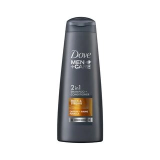 DOVE MEN THICK & STRONG 2 IN 1 SHAMPOO + CONDITIONER 340ML
