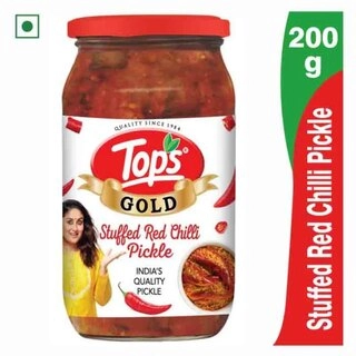 TOPS STUFFED RED CHILI PICKLE 200G