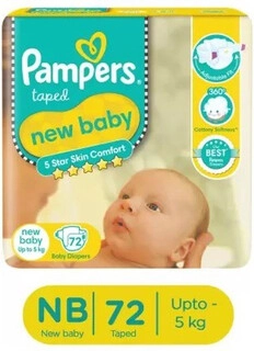 PAMPERS TAPED NEW BABY 72