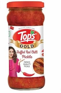 TOPS STUFFED RED CHILLI PICKLE 375G
