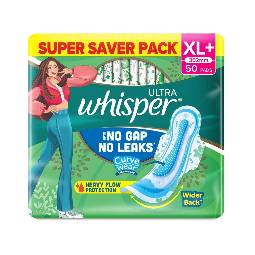 WHISPER ULTRA NO GAP NO LEAK XL+ 50PADS (nos)