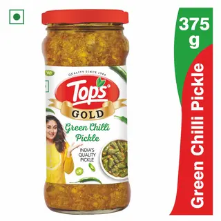 TOPS GOLD GREEN CHILLI PICKLE (375 g)