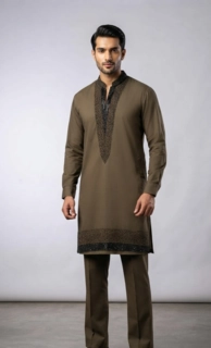 V Neck Armani Kurta