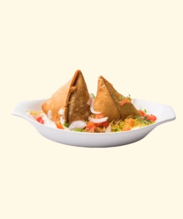Paneer Samosa Chat