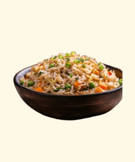 Veg Fried Rice (1/2) + Chicken Chilly (1/2)