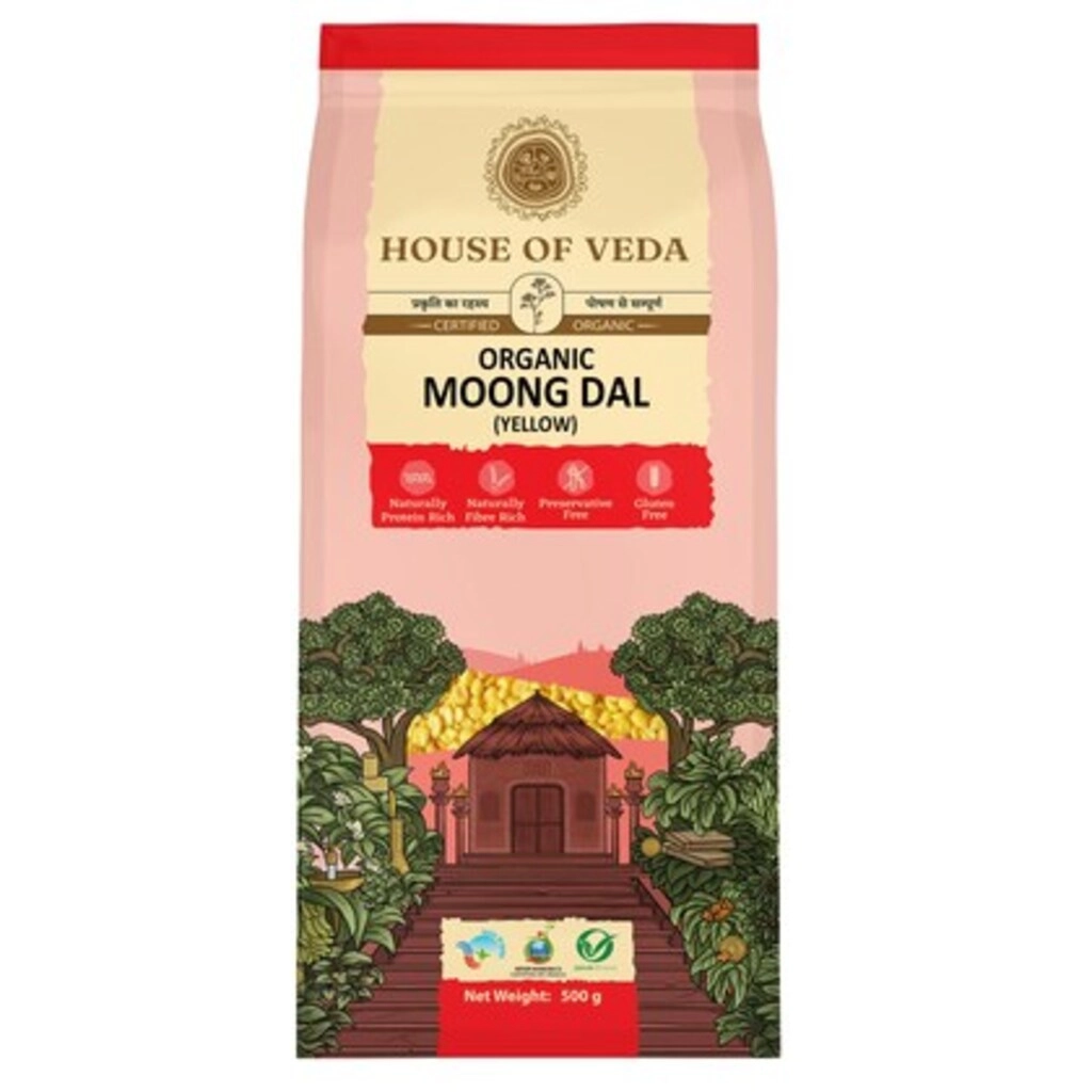 Hov Organic Moong Dal Yellow 500Gm