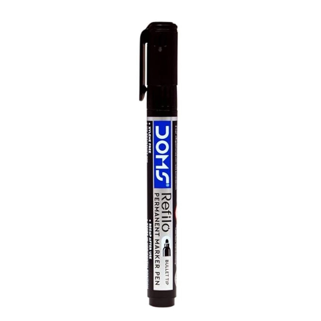 Refilo Marmanent Pen Marker Black 10Pcs