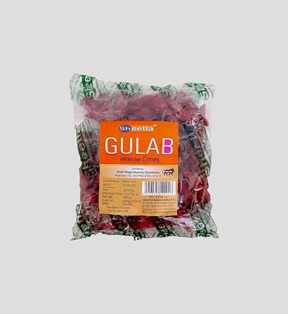 Gulab Dhup Cones 200Gm