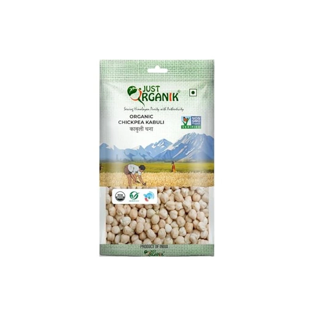 Just Organik Chickpea Kabuli Chana 1Kg