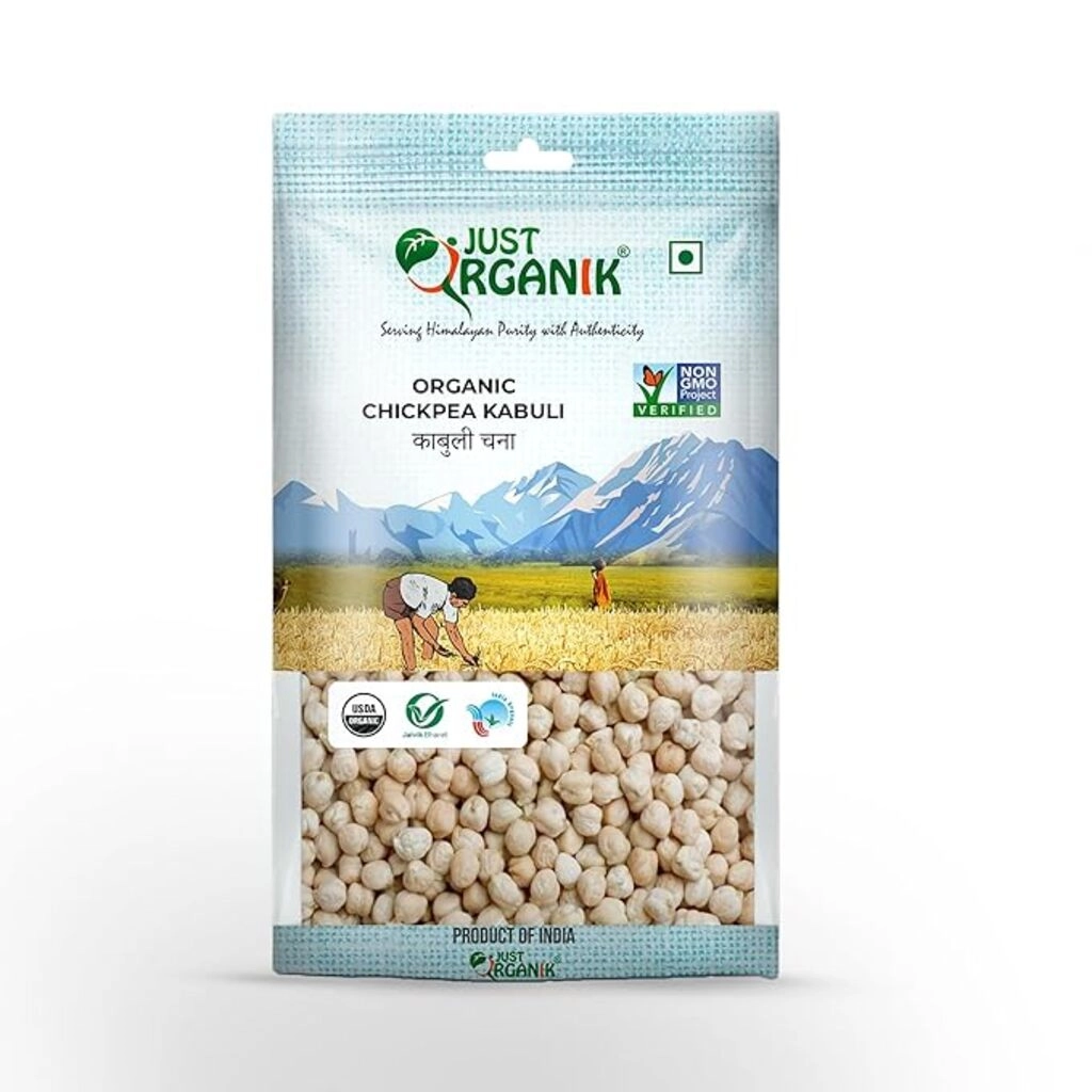 Just Organik Chickpea Kabuli Chana 500Gm