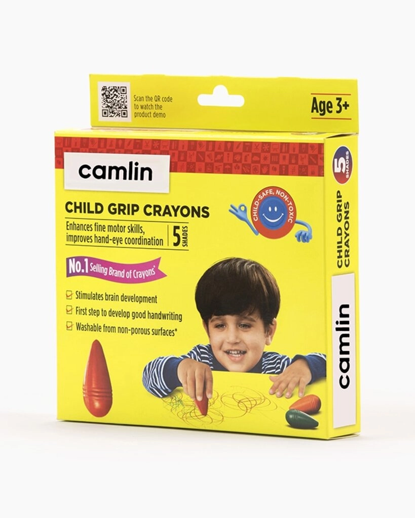 Child Grip Crayons 5 Shades