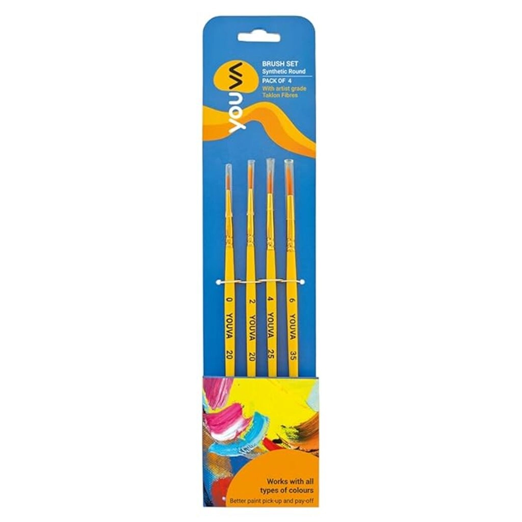 Brush Set Synthatic Round 4Pic 35266