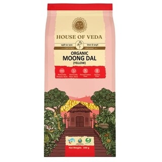 Hov Organic Moong Dal Yellow 500Gm