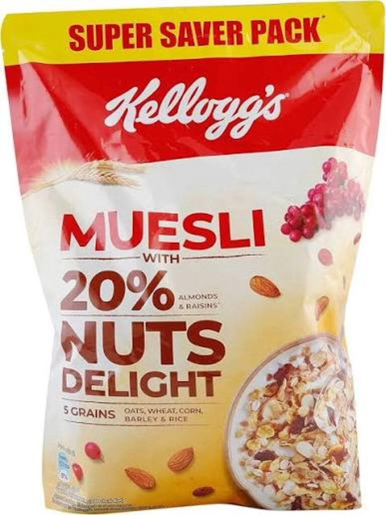 KELLOGG'S MUESLI 20% NUTS DELIGHT 500GM
