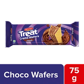 BRITANNIA TREAT CHOCO WAFFERS BISCUITS 75GM
